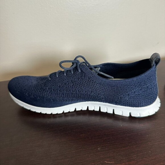 Cole Haan Women 2 ZEROGRAND Stitchlite Wingtip Oxford Blue Size 8.5 Navy - Picture 10 of 12